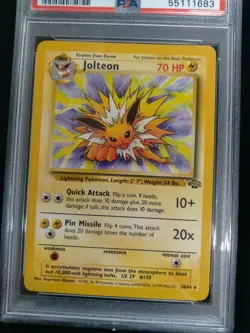 Graded PSA 8 JOLTEON #20 1999 Pokemon Jungle NM - MT - Image 2