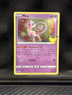 Mew 011/025 Holo Rare Pokemon TCG Celebrations NM/M - Image 1