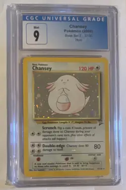 Pokemon Chansey Base Set 2 003/130 Holo Rare CGC 9 English 2000 - Image 1
