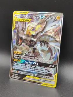 Pikachu & Zekrom (GX SM168 Sm) Promo Holo (Tag Team) Pokemon TCG, NM. - Image 2