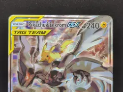 Pikachu & Zekrom (GX SM168 Sm) Promo Holo (Tag Team) Pokemon TCG, NM. - Image 4
