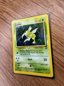Scyther 17/130 Holo Rare Pokemon TCG Base Set 2 MP - Image 3