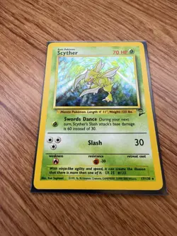 Scyther 17/130 Holo Rare Pokemon TCG Base Set 2 MP - Image 4