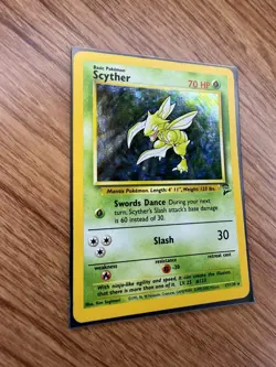 Scyther 17/130 Holo Rare Pokemon TCG Base Set 2 MP - Image 5