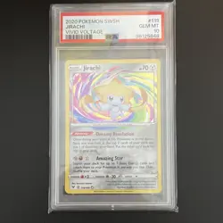 Pokemon Jirachi 119/185 Swsh04: Vivid Voltage PSA 10 Amazing Rare Holo - Image 2