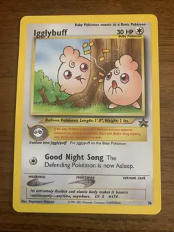 Pokemon - Igglybuff Black Star Promo # 36 NM - Image 1