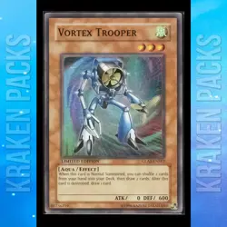 YUGIOH Vortex Trooper GLAS-ENSE2 Super Rare - NM PACK FRESH/NO PLAY - Image 1