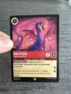 Carte Lorcana Disney TCG Malefique 113/204 Legendaire Chapitre 1 Francais Exc - Image 5