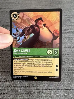 Carte Lorcana Disney TCG John Silver 82/204 Legendaire Chapitre 1 Francais Exc - Image 5