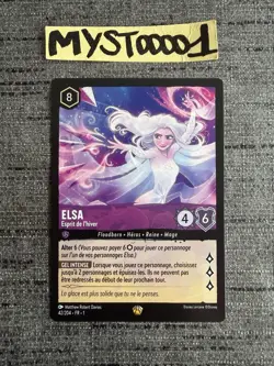 Carte Lorcana Disney TCG Elsa 42/204 Legendaire Chapitre 1 Francais Exc - Image 1