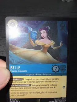 Carte Lorcana Disney TCG Belle 142/204 FOIL Legendaire Chapitre 1 Francais Exc - Image 5