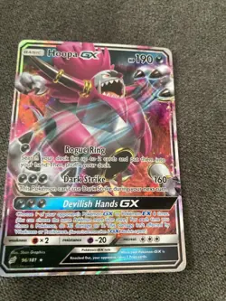 Pokemon Hoopa GX 96/181 Sm-Team Up Full Art Ultra Rare Holo Basic Card - Image 1