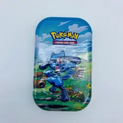 NEW Pokemon Lucario Mini Tin 2022 2 TCG Booster Packs Coin & Art Card - Image 3