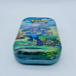 NEW Pokemon Lucario Mini Tin 2022 2 TCG Booster Packs Coin & Art Card - Image 4