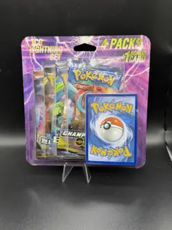 Pokemon TCG Lightning Set 4 Booster Packs 1 Bonus Card New With Evolution Pack! - Image 1