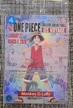 One Piece CCG Monkey.D.Luffy US Voyage Promo Holo Character Card P-055 - Image 1