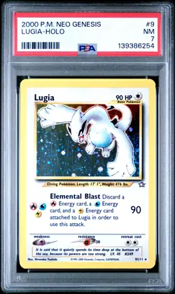LUGIA Neo Genesis Holo Rare #9 PSA 7 Vintage Pokemon [Nostalgium] - Image 1