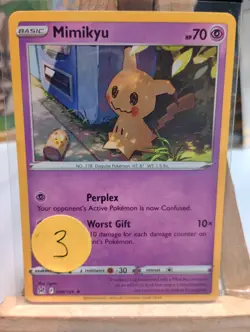 Mimikyu 080/196 Lost Origin Regular Finish Pokemon Card 3 - Image 3