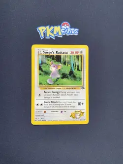 Pokemon TCG Lt. Surge's Rattata Gym Challenge 85/132 Regular MP. - Image 1