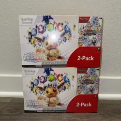 Lot of (2) Pokemon Prismatic Evolutions Costco 2-Pack ETB & Booster Bundle - Image 1