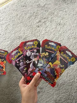 Pokemon Tcg Destined Rivals Sleeved Booster PACK Art Set X4 Packs SEALED - Image 1