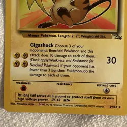 Pokemon TCG Raichu Fossil 29 Regular Unlimited Rare, Near Mint - Image 3