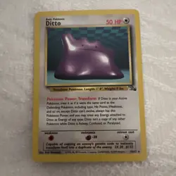 Pokemon TCG Ditto Fossil 18 Regular Unlimited Rare - Image 1