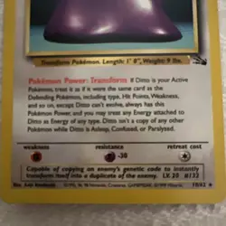 Pokemon TCG Ditto Fossil 18 Regular Unlimited Rare - Image 3