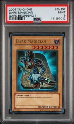 2004 Yu-Gi-Oh! Dark Magician Dark Beginning 1 DB1 Ultra Rare PSA 9 - Image 1