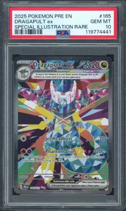 Pokemon PSA 10 Gem Mint Prismatic Evolutions SIR Dragapult EX 165/131 - Image 1