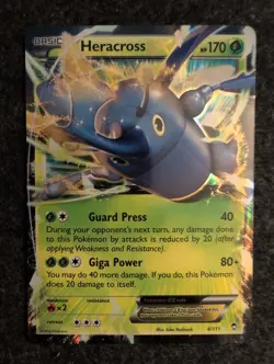 Heracross EX 4/111 Furious Fists Ultra Rare Holo Pokemon Card LP/NM - Image 1