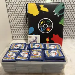 Pokemon Card Bulk Lot ~7 lbs Mixed Authentic & Possible Fakes + Binder - Image 1