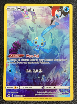 Manaphy GG06/GG70 Crown Zenith Galarian Gallery Ultra Rare Holo Pokemon Card NM - Image 1