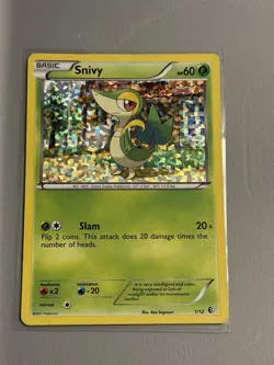 Pokemon TCG Snivy 1/12 Holo Promo Card McDonald's Collection 2011 HP - Image 1