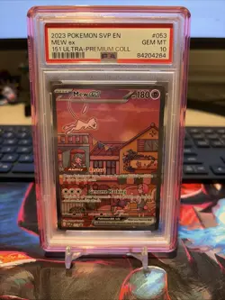 2023 POKEMON SVP EN-SV BLACK STAR PROMO 151 ULTRA-PREM COLL #053 MEW EX PSA 10 - Image 1