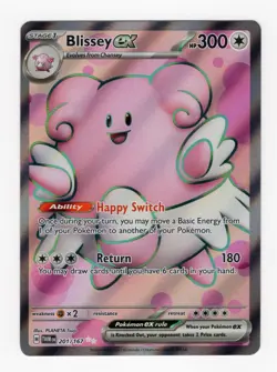 Pokemon TCG Blissey EX Full Art Ultra Rare Twilight Masquerade Card 201/167 - Image 1