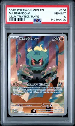 2025 POKEMON MEG EN-MEGA EVOLUTION ILLUSTRATION RARE #146 MARSHADOW PSA 10 - Image 1