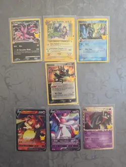 Lot Of 7 Celebrations 25th Anniversary Pokemon Cards, Black Star Promo - Image 1