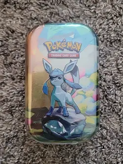 Pokemon Prismatic Evolutions Glaceon TCG Mini Tin Sealed - Image 1