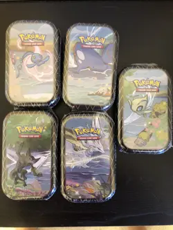 Pokemon TCG Shining Fates Mini TIns Lot of 5 Factory Sealed - Image 1