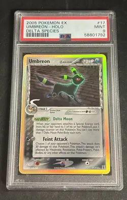 2005 POKEMON EX DELTA SPECIES #17 UMBREON-HOLO PSA 9🔥🔥🔥 - Image 1
