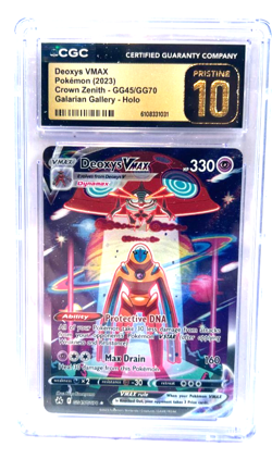 2023 POKEMON " PRISTINE " GRADE 10 ! DEOXYS VMAX HOLO # GG45/GG79 AWESOME ! - Image 1