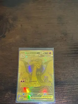 Gold Mega Charizard X EX 130/094-Pokemon Phantasmal Flames PSA 10 Potential - Image 1
