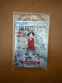 One Piece Monkey D. Luffy US Voyage Promo Bandai Namco Character Holo Card P-055 - Image 1