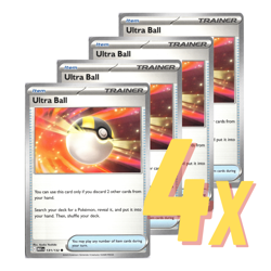 4x Ultra Ball PLAYSET Trainer Cards x4 Regular NM Pokemon TCG FAST SHIPPING - Image 1