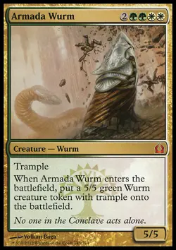 MTG ARMADA WURM FOIL ITALIAN EXC - WURM DELL'ARMATA - RTR - MAGIC - Image 1