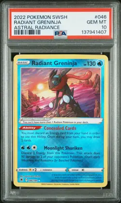 2022 POKEMON SWORD & SHIELD ASTRAL RADIANCE #046 RADIANT GRENINJA PSA 10 - Image 1