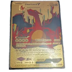 Pokemon Charizard V Evolution 508HP Gold Foil Fan Art Card SMP 26-43 - Image 1