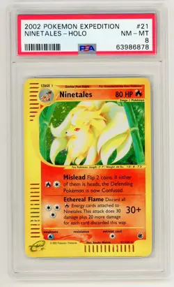 Ninetales 2002 Pokemon Expedition PSA 8 #21 - Image 1