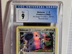 2006 Pokemon Ex Dragon Frontiers - Nidoran Rev Foil #56 - CGC 9 - Image 2